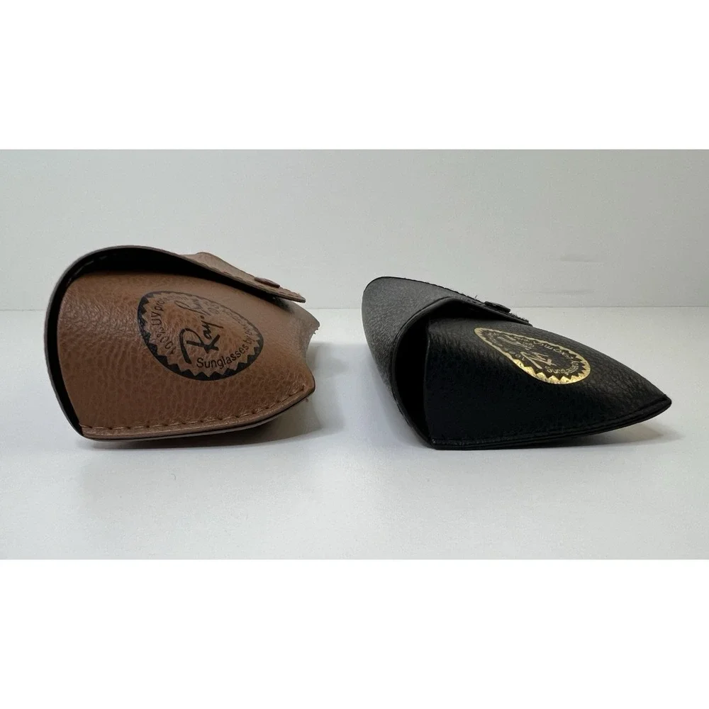 Ray-Ban Eyeglass Black/Brown Cases holder snap closure Lot Of 2 Cases Only